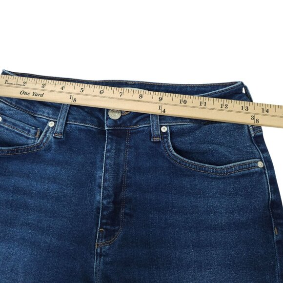 Mavi Jeans Cropped Capri Frayed Hem Size 27 Stretch Mid Rise Dark Wash Skinny - Picture 9 of 13